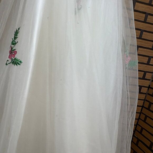 Camille La Vie White Floral Halter Neck Formal Dress Size 0 - Picture 6 of 12